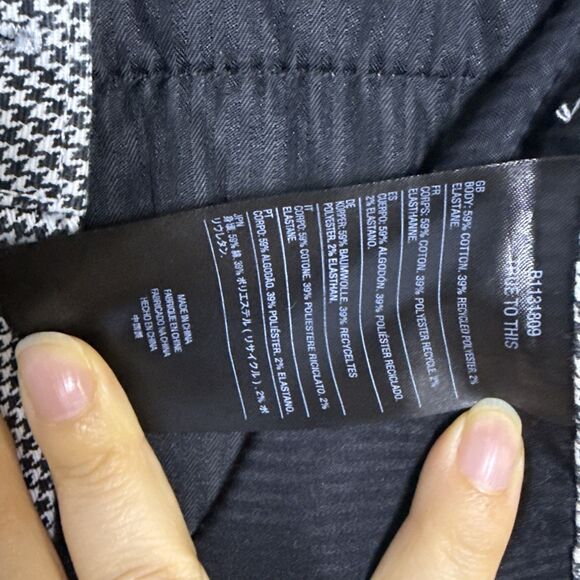 Volcom Chino Golf Pants Mens 28 Black & White Straight Houndstooth Flat Front - Picture 9 of 10